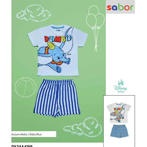 PIGIAMA MM  COTONE  DUMBO  M   DY34A4159  TG.12-30MESI