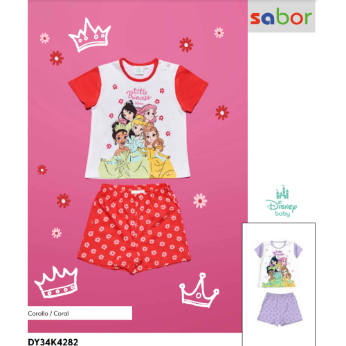 PIGIAMA MM  COTONE  PRINCIPESSE F   DY34K4282  TG.12-30MESI