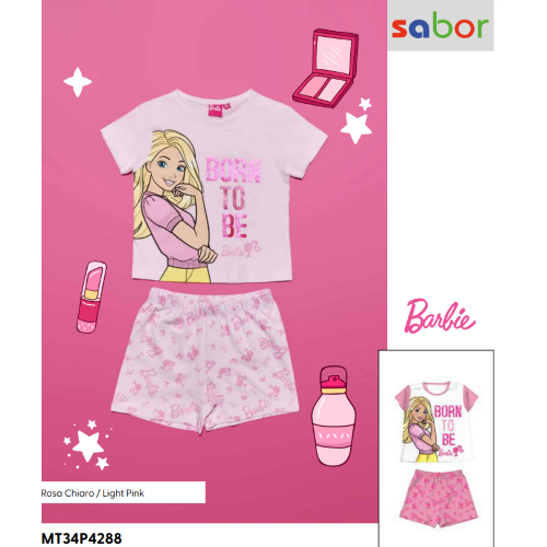 PIGIAMA MM  COTONE  BARBIE  F   MT34P4288  TG.12-30MESI