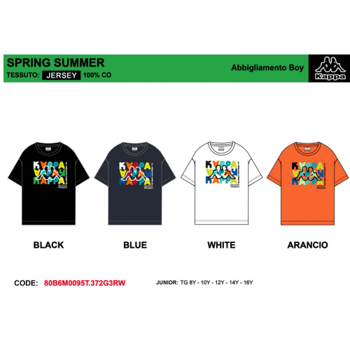MAGLIETTA MEZZA MANICA  KAPPA M  ART.80B6M0095T  TG.8-16ANNI