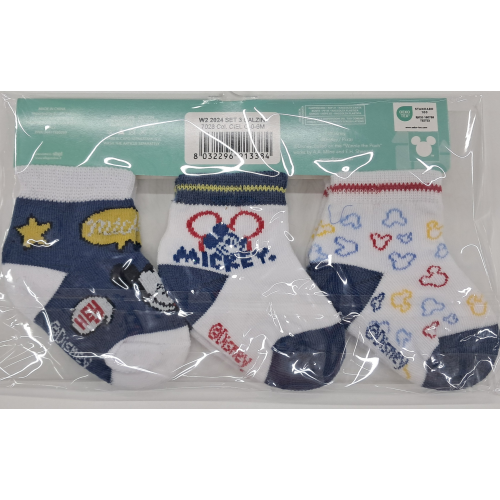 CALZINO NEONATO MICKEY  DISNEY TRIS M  ART.W2 2024