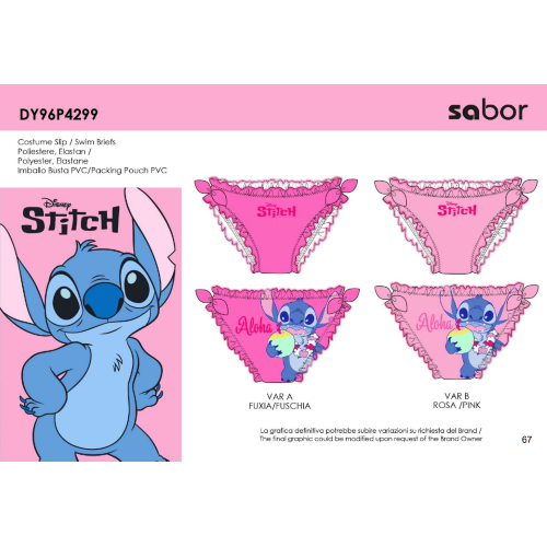 MUTANDINA  MARE  STITCH F  ART.DY96PA4299  TG.12-30MESI