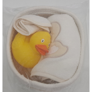 SET ASCIUGAMANO LAVETTA GOMMINA  CESTINO ART. SUM 178BR  E1159