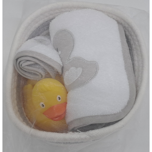 SET ASCIUGAMANO LAVETTA GOMMINA  CESTINO ART. SUM 178BR  E1159