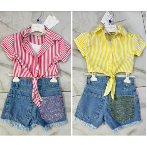 COMPLETO  TESSUTO 3PZ F  KITTY KISS   ART.5045   TG.3-7ANNI