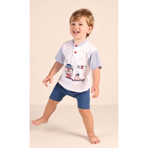 PIGIAMA MEZZA MANICA   COTONE  GARY M  ART.1122  TG.12-24MESI