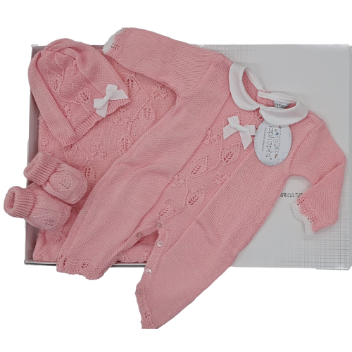 SET CORREDINO  COTONE 4PZ  HOP HOPLA'  F  ART.6660  TG.1/3MESI