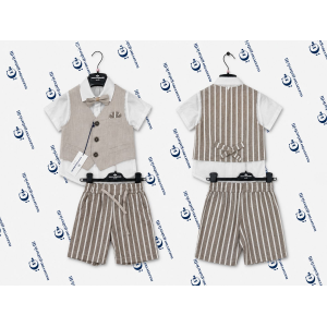 COMPLETO  GILET  TESSUTO 3PZ NAZARENO GABRIELLI ART.4475   TG.9-30MESI