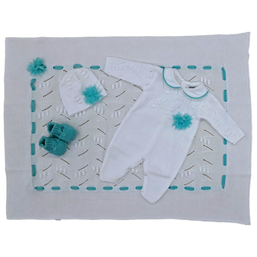 SET CORREDINO  COTONE 4PZ  HOP HOPLA'  F  ART1260  TG.1/3MESI