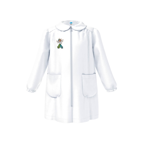 GREMBIULE ASILO ZIP  SIGGI F ART.33GR4337BIANCO  TG.2-7ANNI