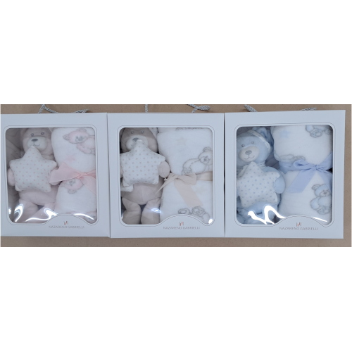 SET REGALO COPERTINA PILE + ORSETTO  NAZARENO GABRIELLI  ART.NG4810