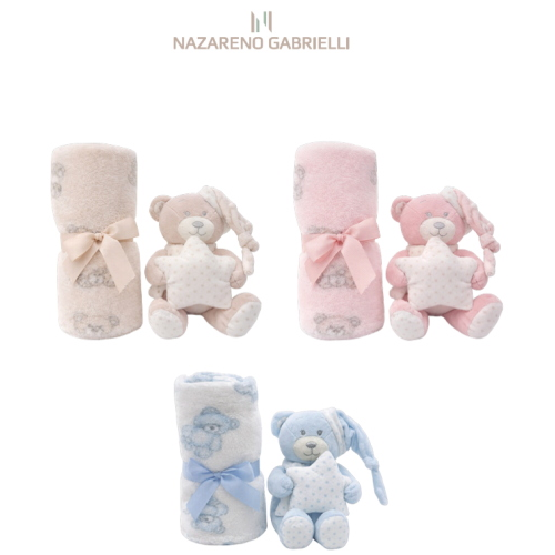 SET REGALO COPERTINA PILE + ORSETTO  NAZARENO GABRIELLI  ART.NG4810
