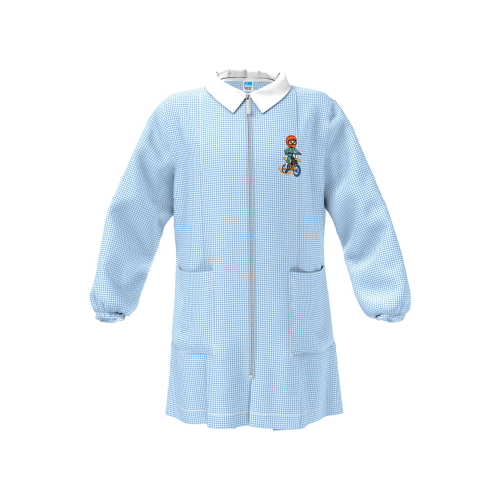 GREMBIULE ASILO ZIP SIGGI M  ART.33GR4356CIELO  TG.2-7ANNI