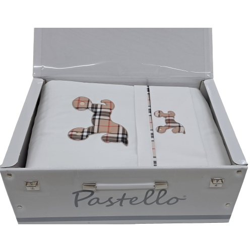 PIUMONE  LENZUOLINO E PARACOLPI LETTINO PASTELLO ART.TPLL4