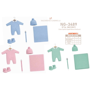 COMPLETO 5PZ  LANA  NAZARENO GABRIELLI X  ART.NG3489 ASS1  TG.0/1-1/3