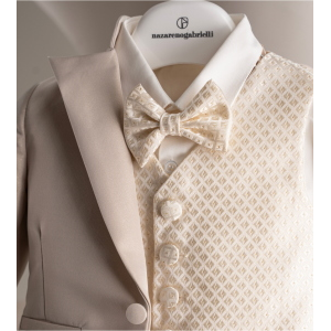 COMPLETO 6PZ ELEGANTE CON COPPOLA NAZARENO GABRIELLI  M ART.NG5159  TG.6-12MESI
